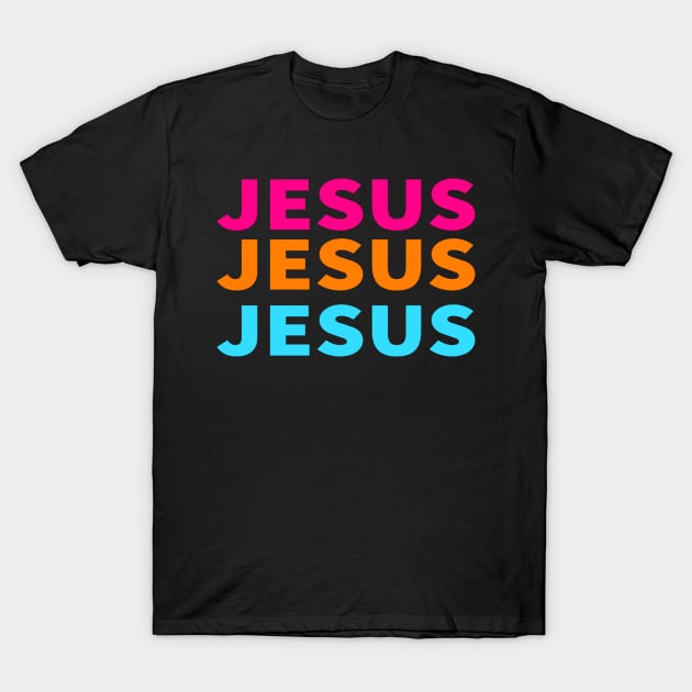 Jesus Name Above All Name Cool Inspirational Christian T-Shirt by Happy - Design